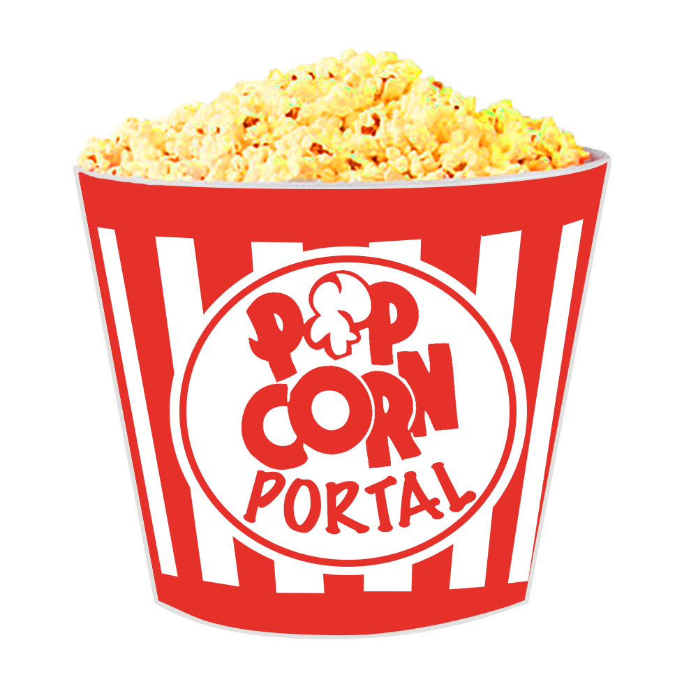 Bucket of popcorn with the words Popcorn Portal